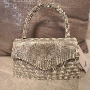 Silver Crystal Mini Purse